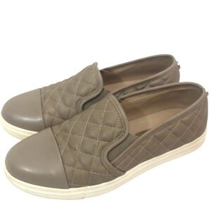 Steve Madden Taupe Quilted Slip On Sneakers